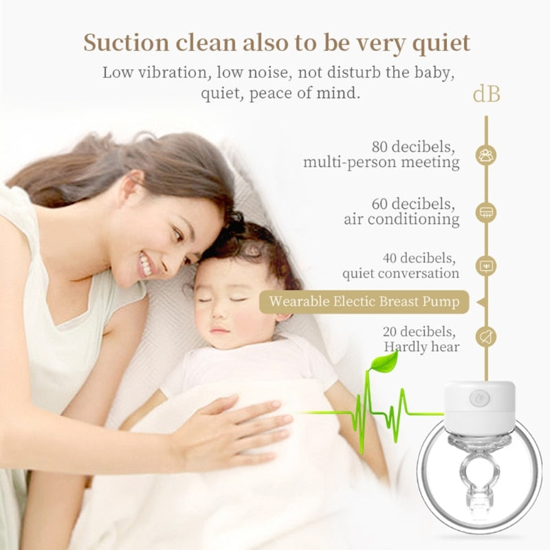 9 Levels Silent Wearable Electric Breast Pump - S12