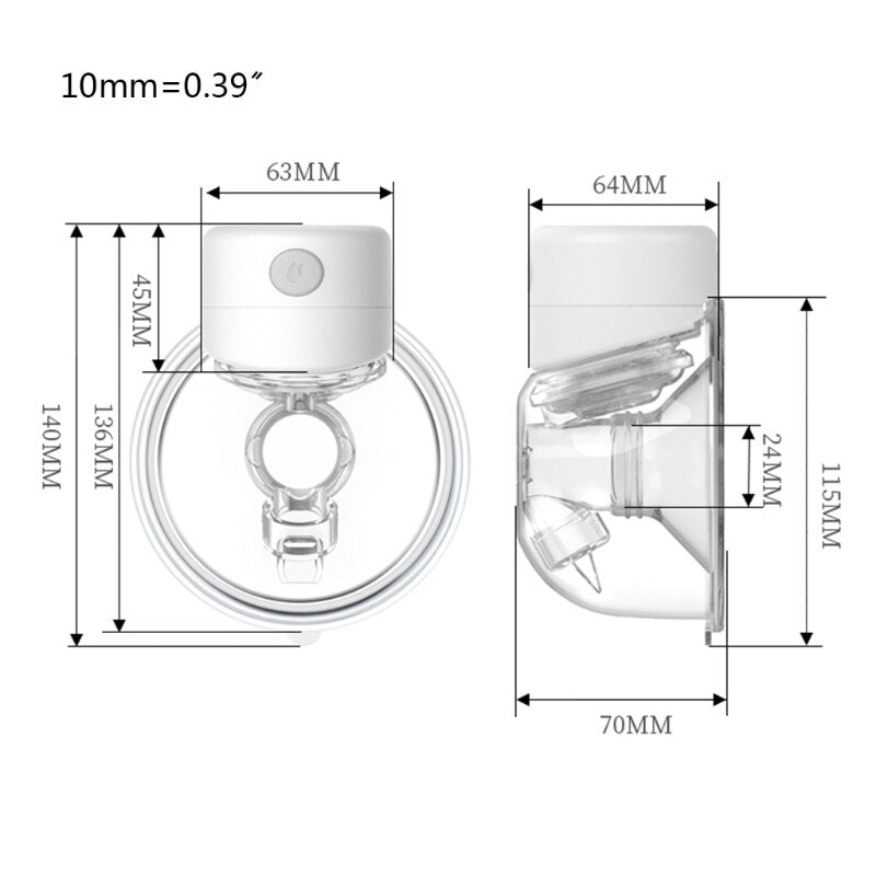9 Levels Silent Wearable Electric Breast Pump - S12